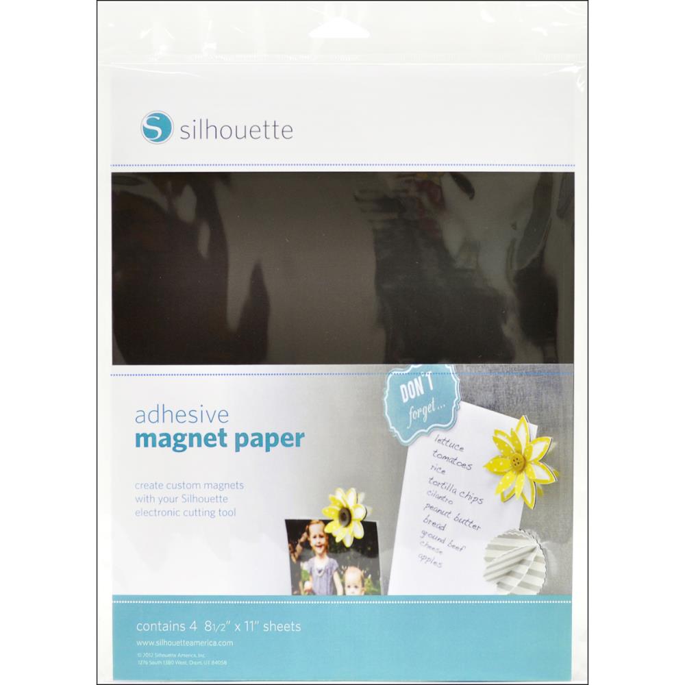 Silhouette Adhesive Magnet Paper - 4pcs