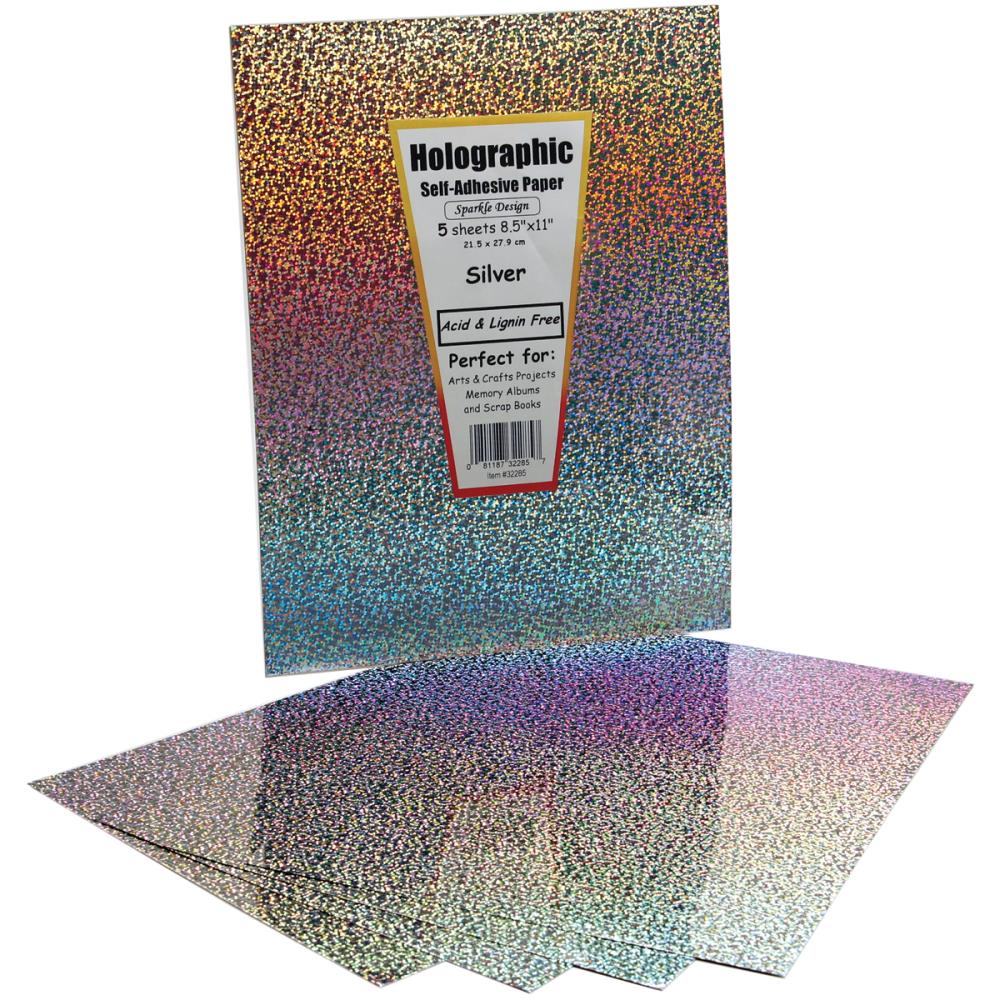 Self-Adhesive Specialty Paper - Silver Holographic