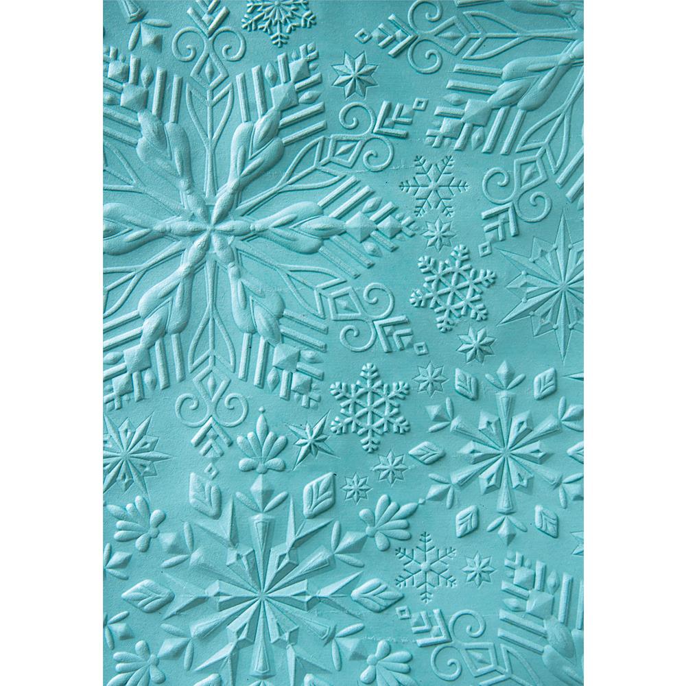 Sizzix 3D Texture Fades Embossing Folder By Tim Holtz - Winter Snowflakes