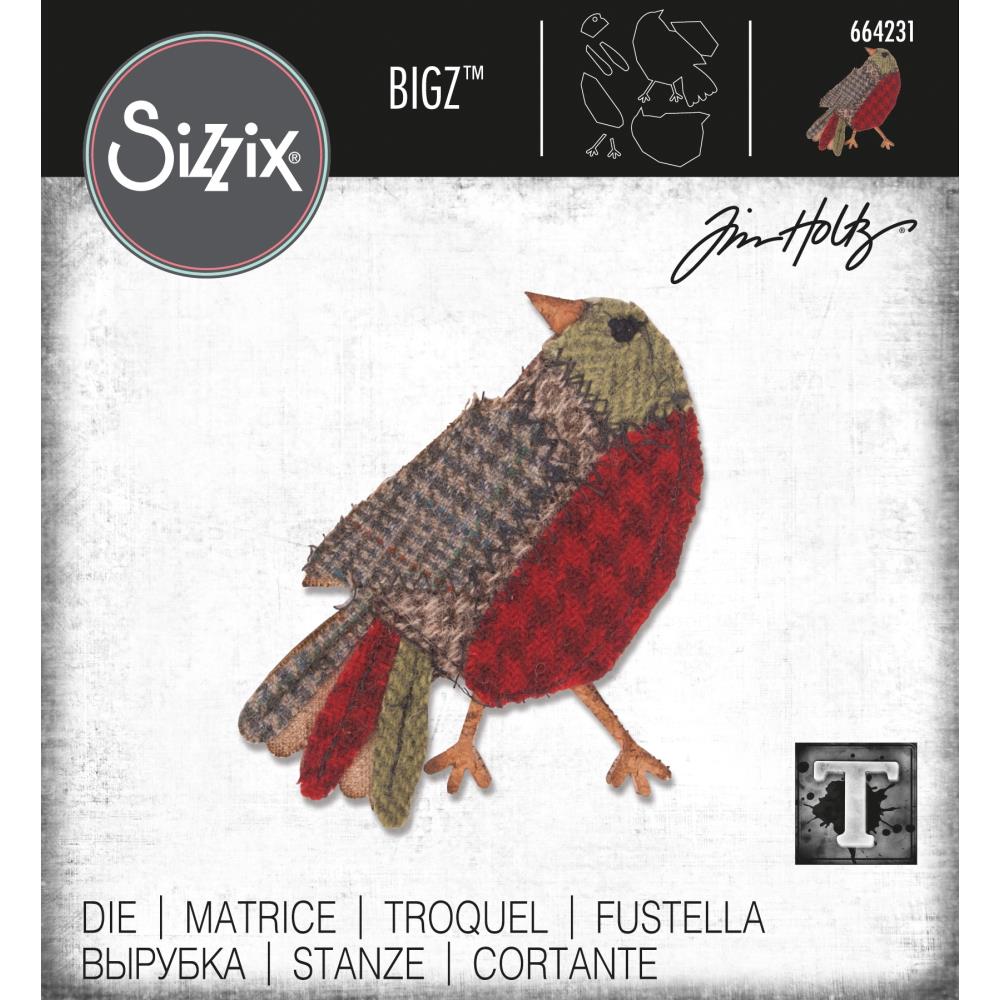 Sizzix Bigz Die By Tim Holtz - Patchwork Bird