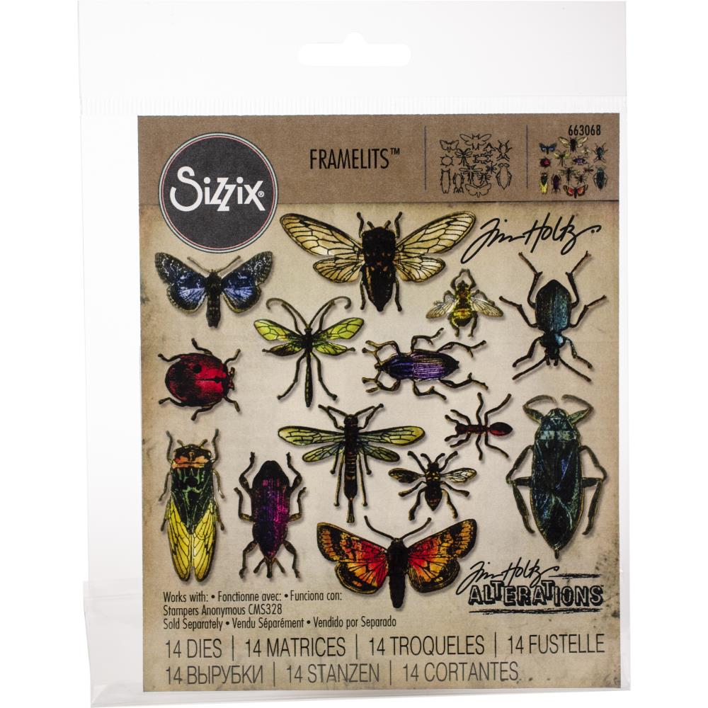 Sizzix Framelits Dies By Tim Holtz - Entomology