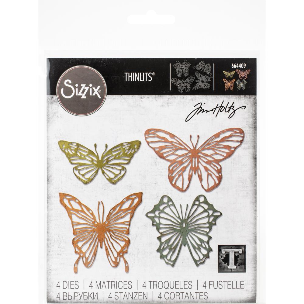 Sizzix Thinlits Dies By Tim Holtz - Scribbly Butterfly