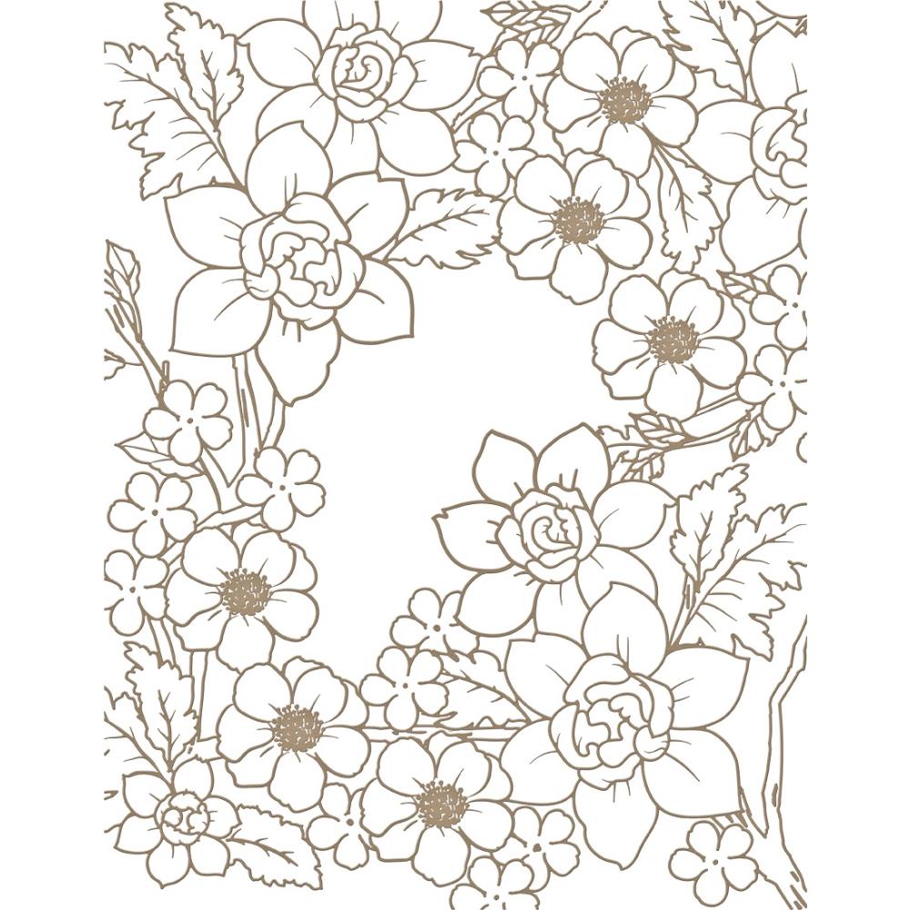 Spellbinders Glimmer Hot Foil Plate - Flower Pattern