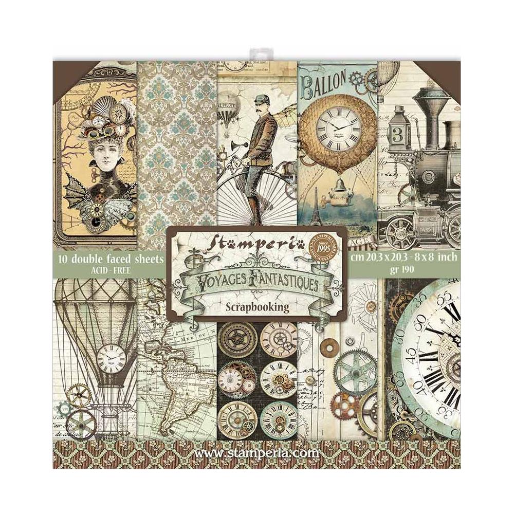Stamperia Double-Sided Paper Pad - 8x8 - Voyages Fantastiques