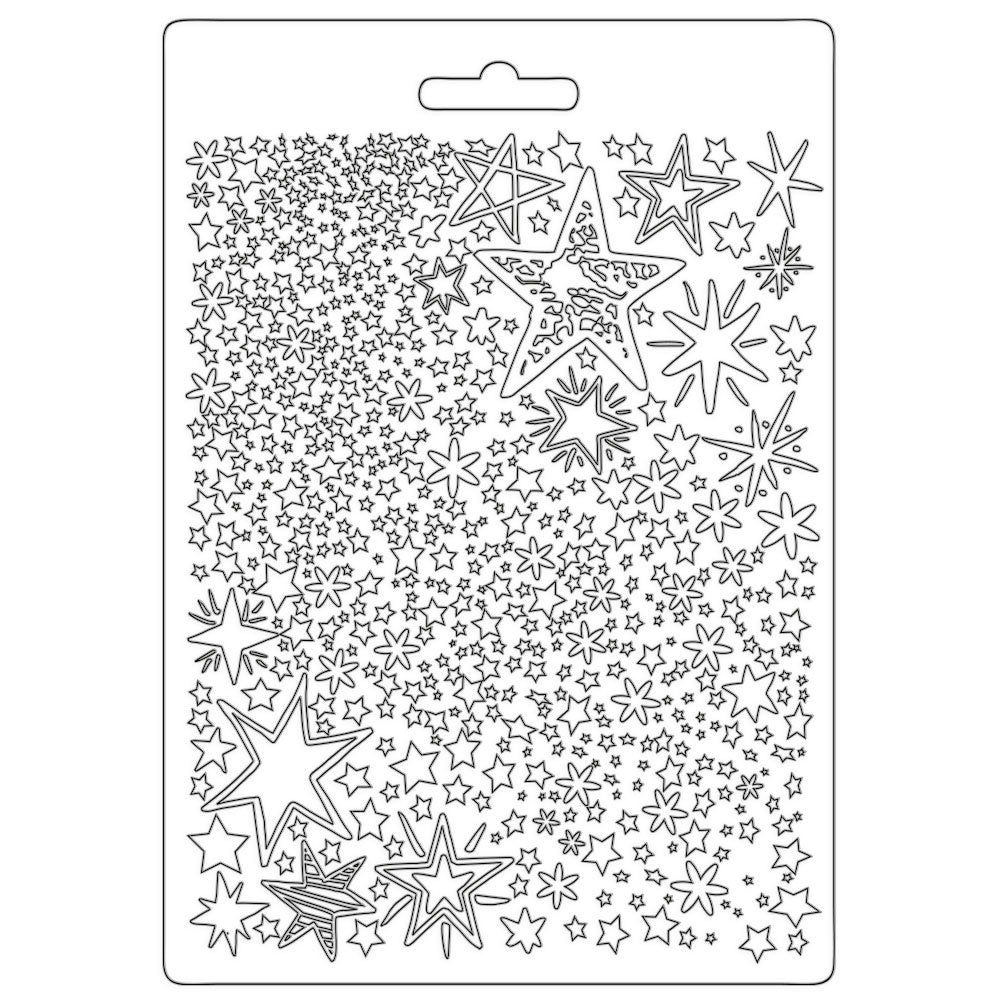 Stamperia Texture Impressions Mould - Christmas Patchwork Stars