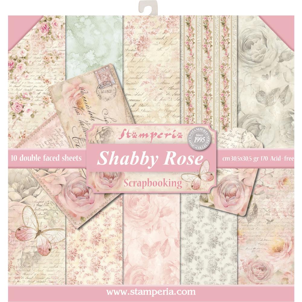 Stamperia Double-Sided Paper Pad - Shabby Rose