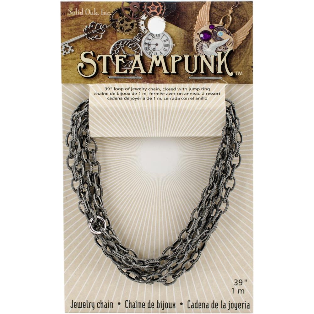 Steampunk Metal Chain - Antique Silver Style A