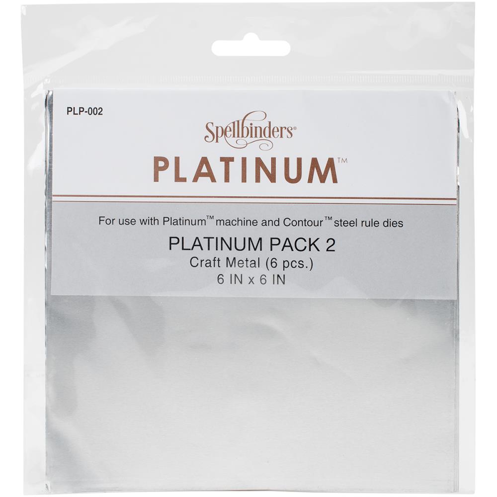 Spellbinders Platinum Pack Specialty Surfaces- Thin Silver Craft Metal