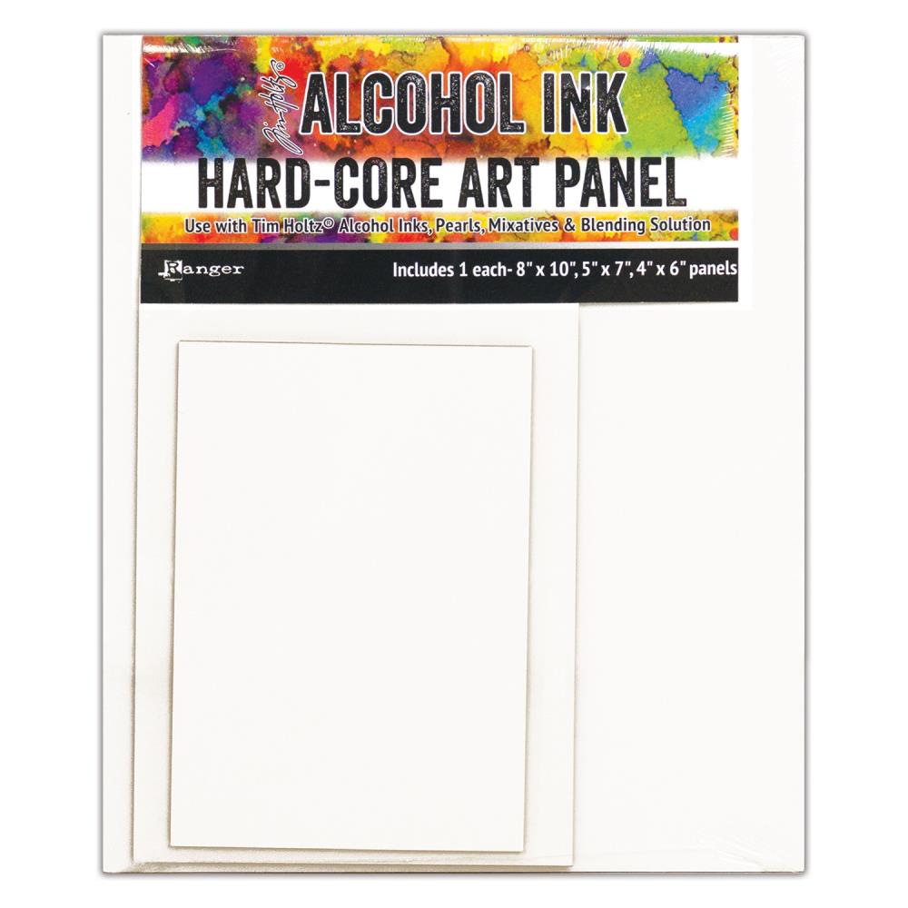 Tim Holtz Alcohol Ink Hard Core Art Panel 3/Pkg - Rectangle