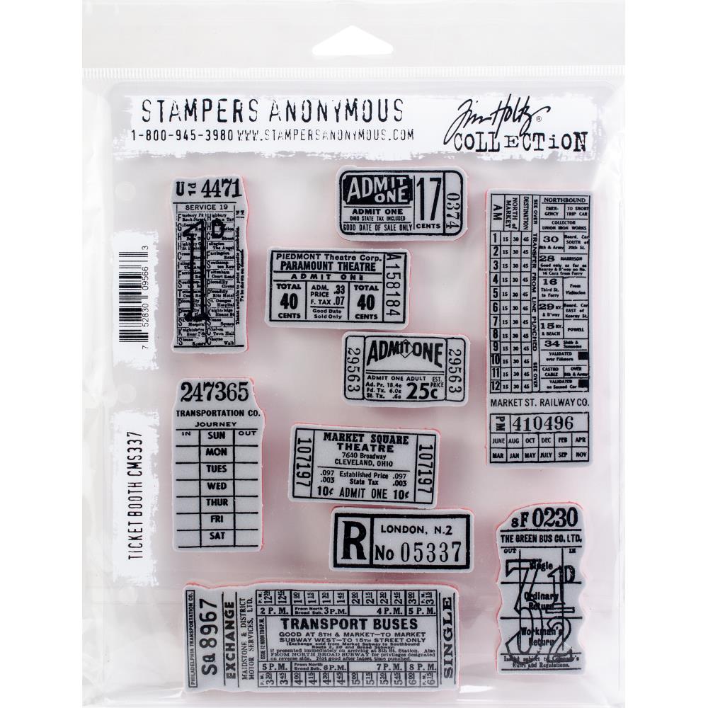 Tim Holtz Cling Stamps - Ticket Booth