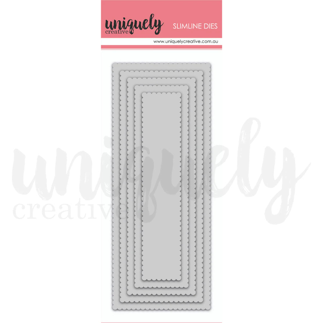 Uniquely Creative - Slim Scalloped Nesting Rectangle Die