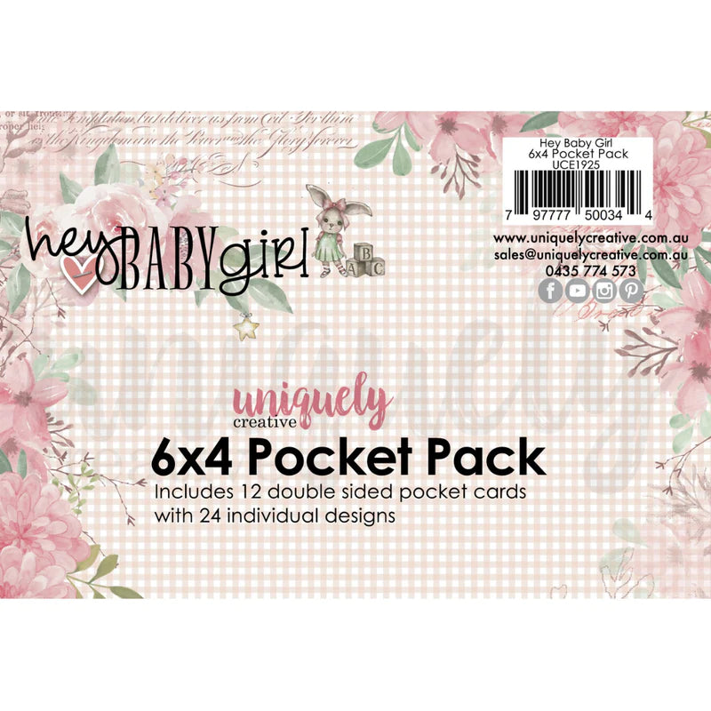 Uniquely Creative - 6x4 Pocket Pack - Hey Baby Girl