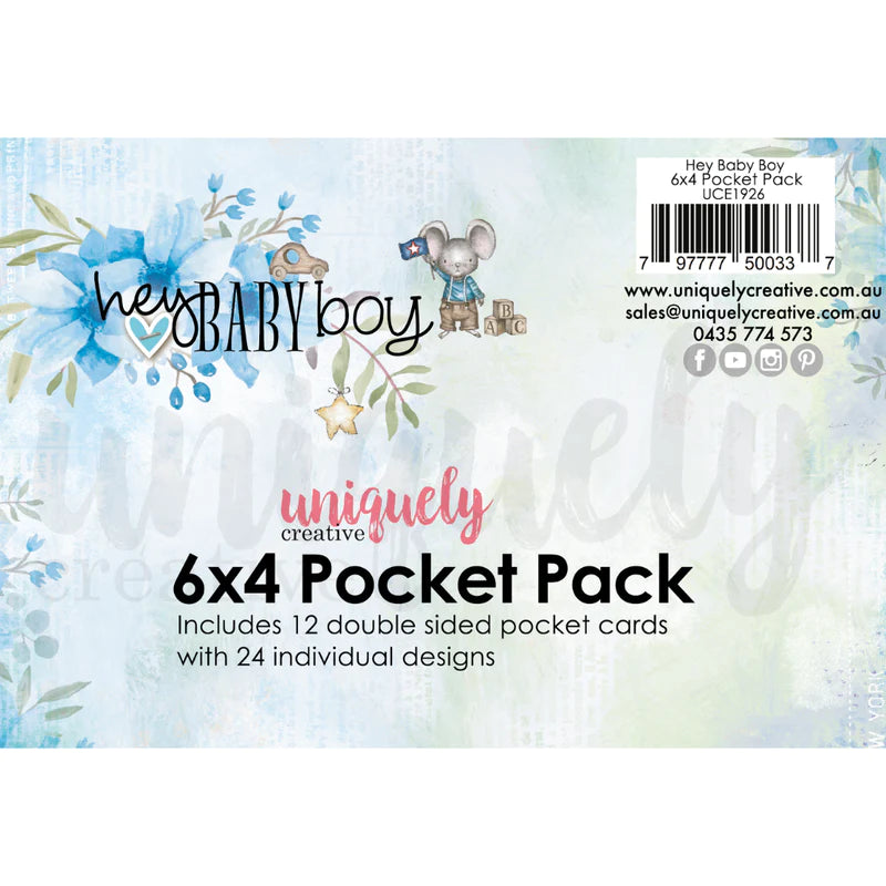Uniquely Creative - 6x4 Pocket Pack - Hey Baby Boy