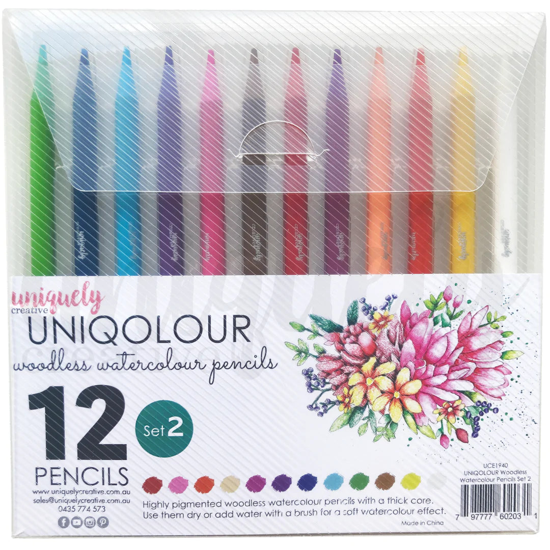 Uniquely Creative - UNIQOLOUR Woodless Watercolour Pencils SET 2