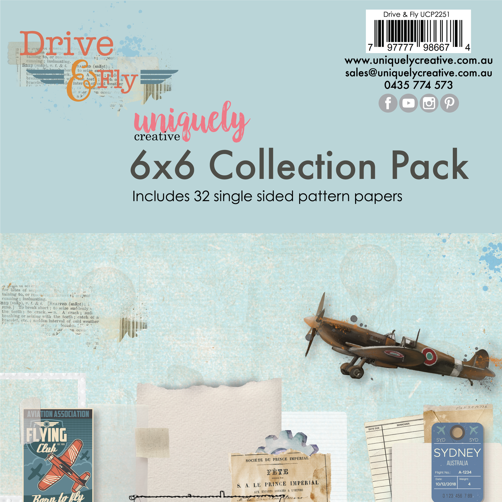 Uniquely Creative - Mini Collection Pack 6x6 - Drive and Fly