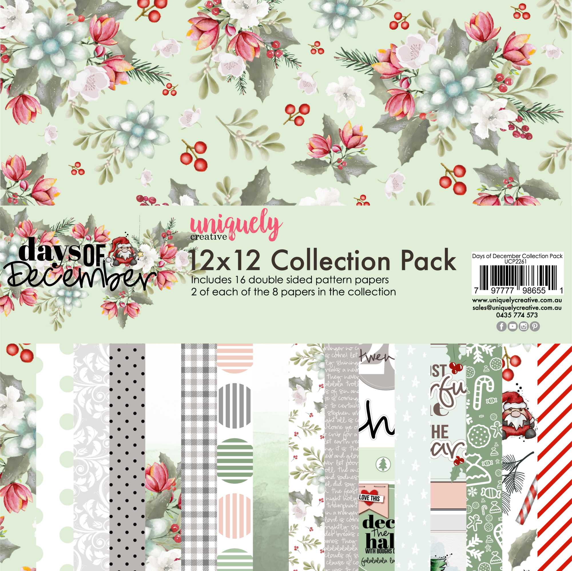 Uniquely Creative - DAYS OF DECEMBER COLLECTION PACK 12 X 12