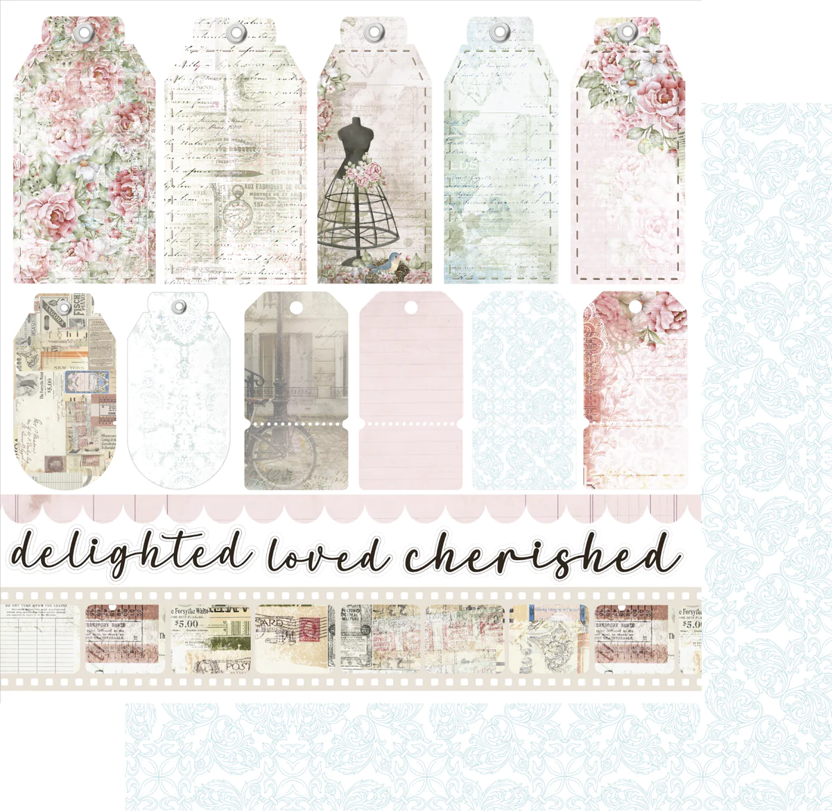 Uniquely Creative - Summer Sonata - Delighted - Tags & Titles Paper
