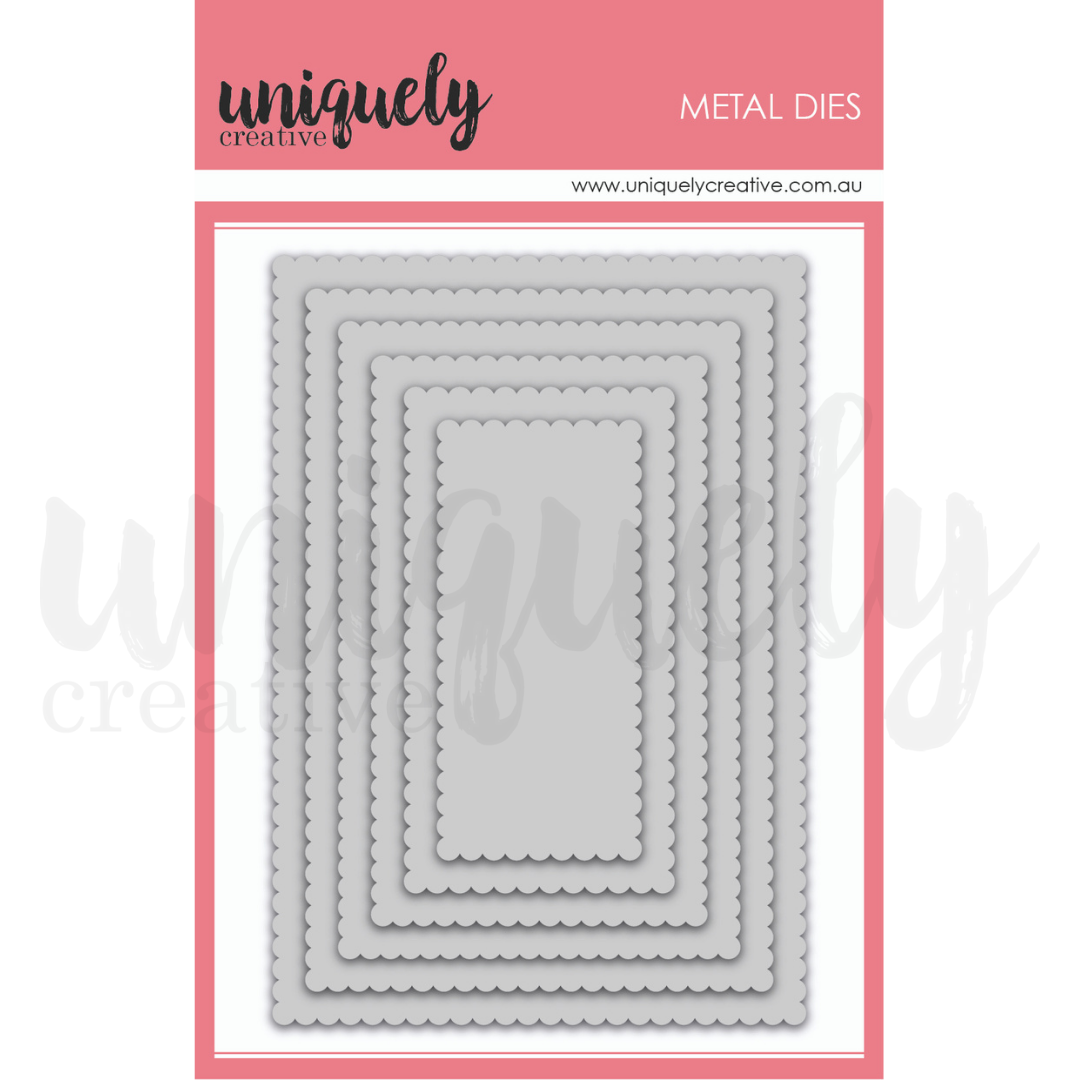 Uniquely Creative - Scalloped Rectangle Nesting Die