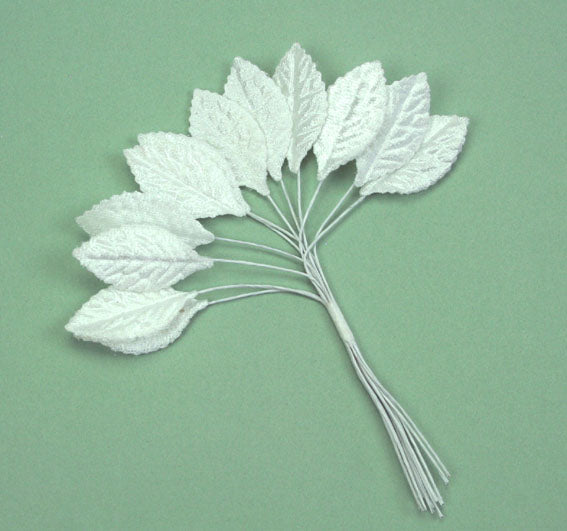 Velvet Leaves 3cm - White