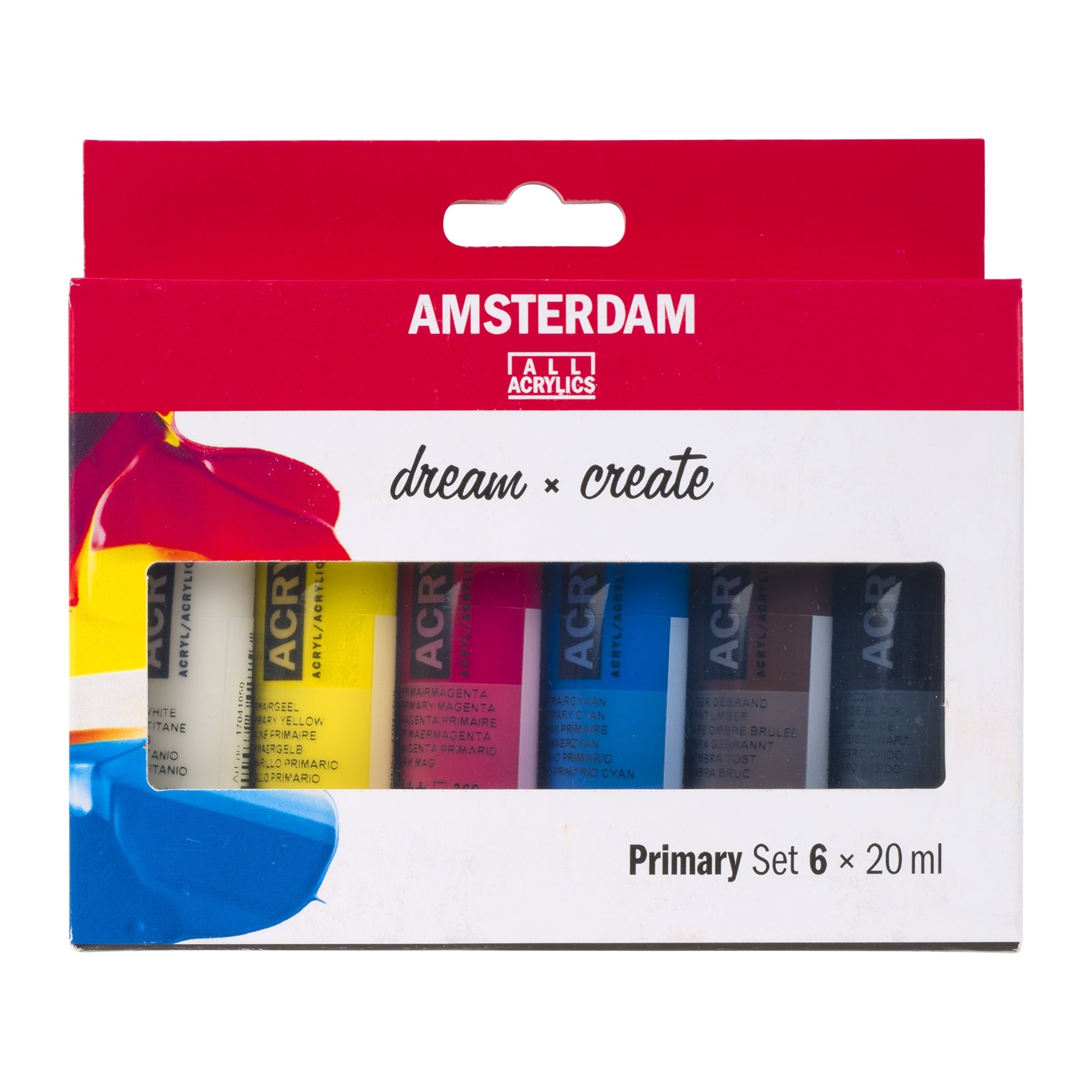 Amsterdam Acrylic Primary Set 6X20ml - Crafty Divas
