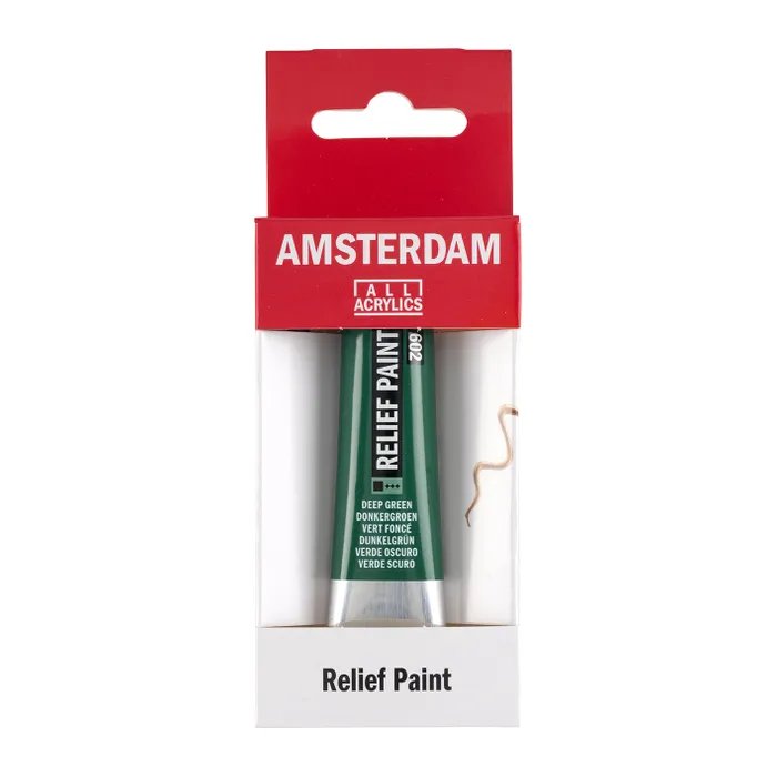 Amsterdam Relief Paint 20ml Deep Green 602 - Crafty Divas