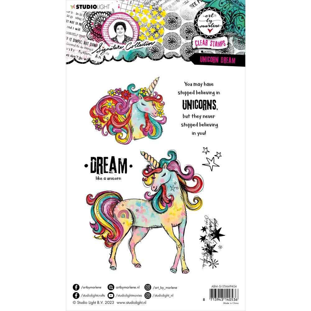 Art By Marlene Signature Collection Stamp - Nr. 404 Unicorn Dreams - Crafty Divas