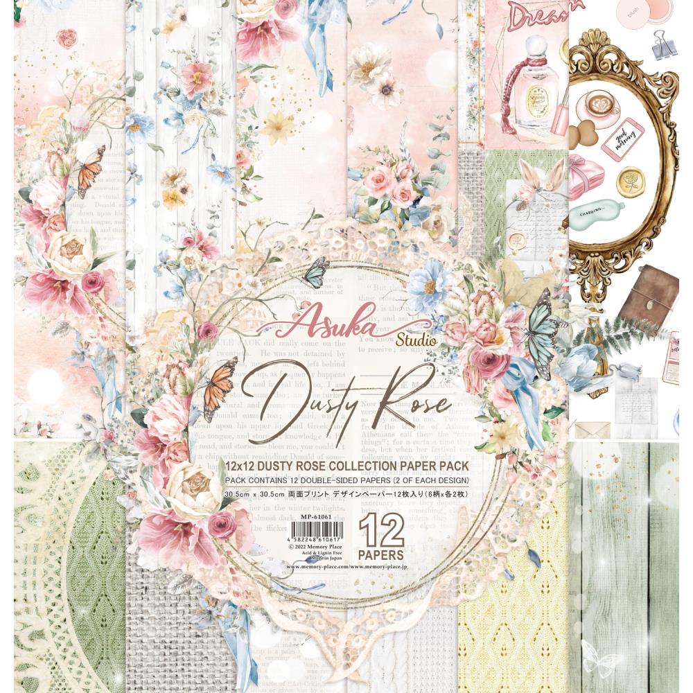 Asuka Studio Collection Pack 12X12 - Dusty Rose - Crafty Divas