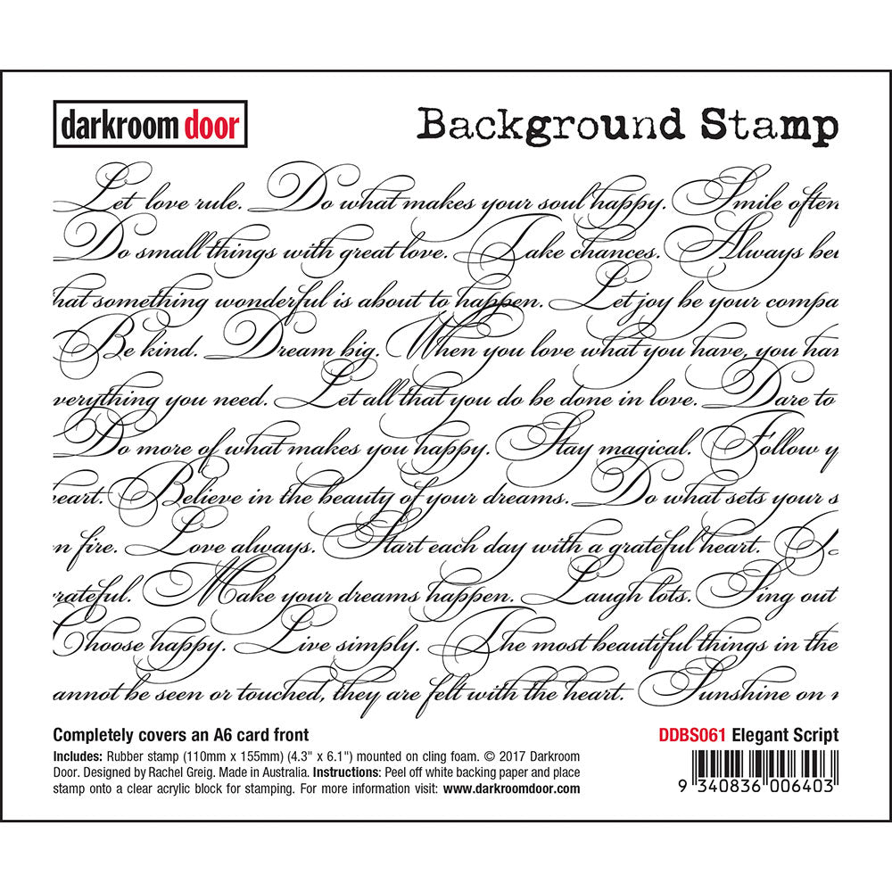 Background Stamp - Elegant Script - Crafty Divas