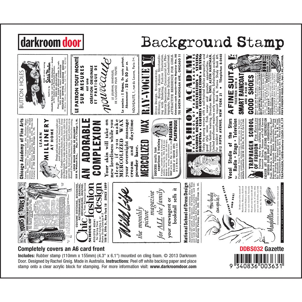 Background Stamp - Gazette - Crafty Divas