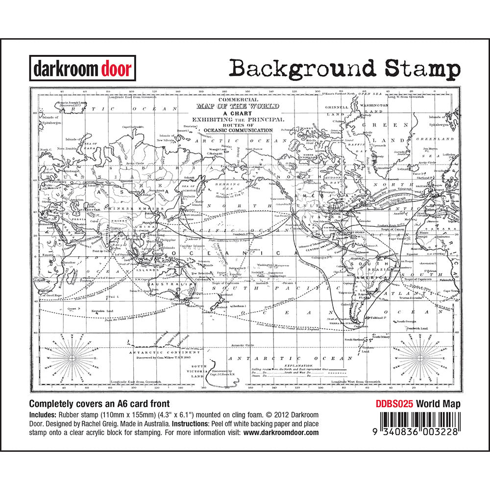 Background Stamp - World Map - Crafty Divas
