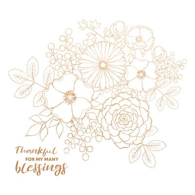 Blessed 12x12 Foil - Bouquet - Crafty Divas