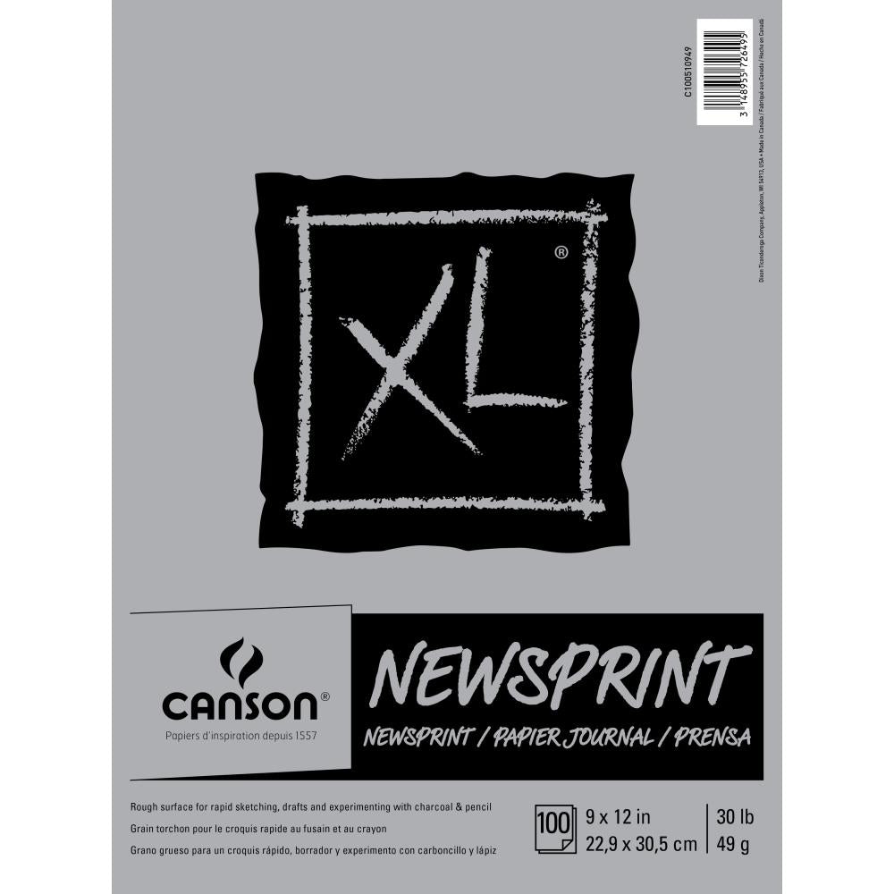 Canson XL Rough Newsprint Paper Pad 9X12 - 100 Sheets - Crafty Divas