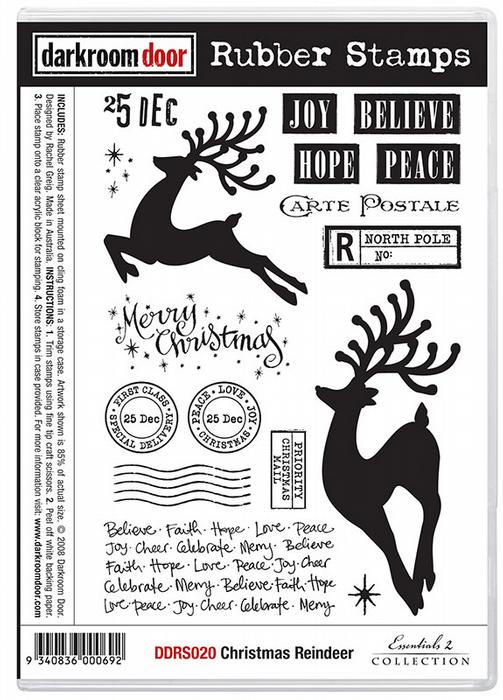 Christmas Reindeer - Rubber Stamp Set - Crafty Divas