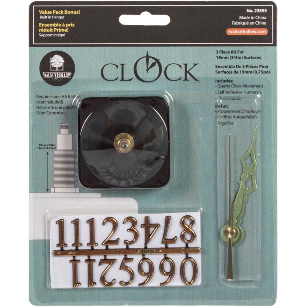 Clock 3-Piece Kit .75-inch Surfaces - Crafty Divas