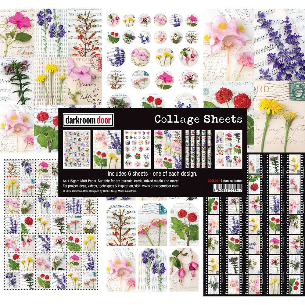 Collage Sheets - Botanical Notes - Crafty Divas