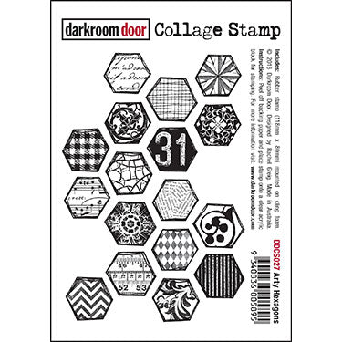 Collage Stamp - Arty Hexagons - Crafty Divas