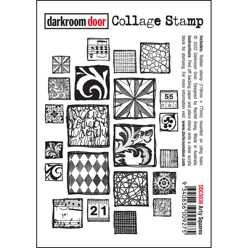 Collage Stamp - Arty Squares - Crafty Divas