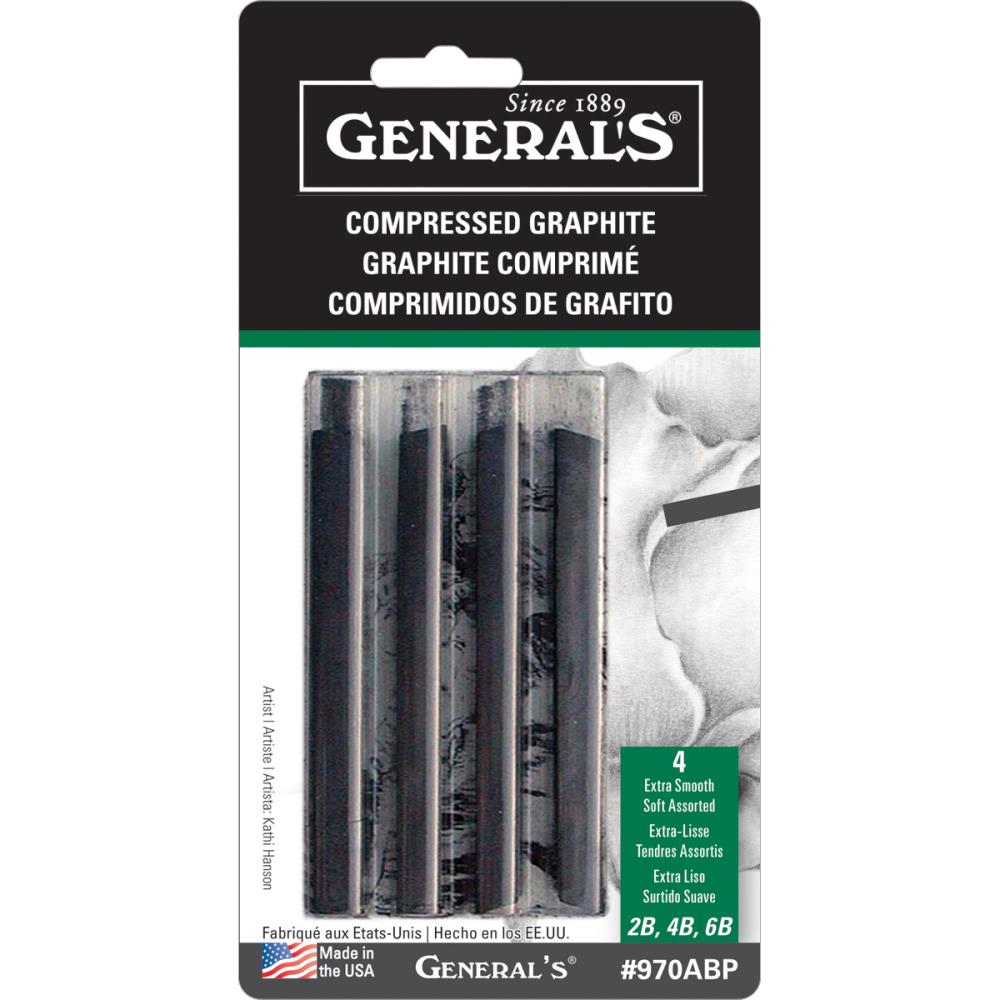 Compressed Graphite Sticks - Black - 2B, 4B & 6B - Crafty Divas