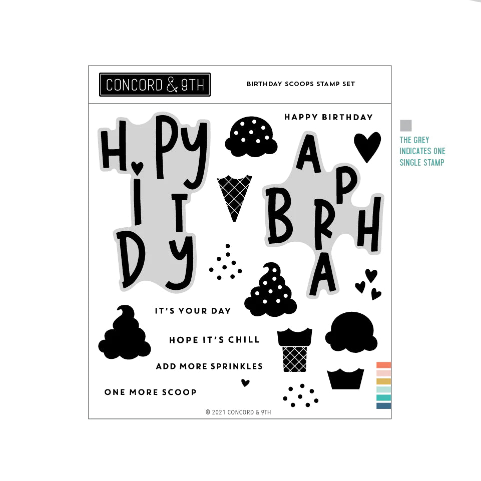 Concord & 9th Clear Stamps - Birthday Scoops - Crafty Divas