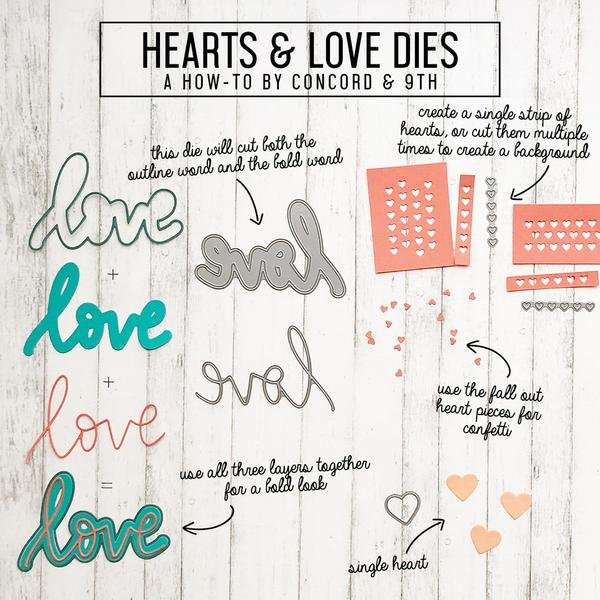 Concord & 9th HEARTS & LOVE DIES - Crafty Divas