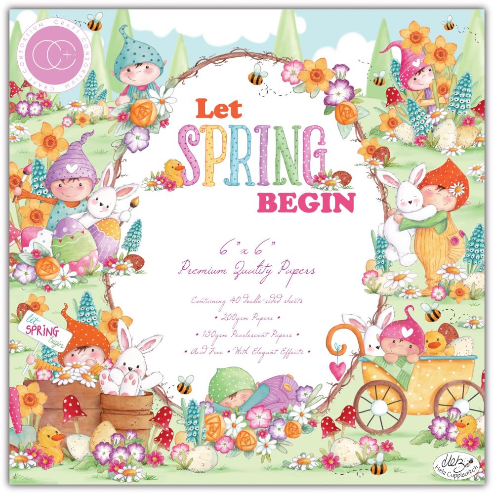 Craft Consortium Double-Sided Paper Pad 6X6 - Let Spring Begin - Crafty Divas