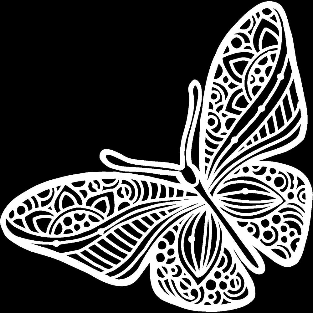 Crafter's Workshop Template 6X6 - Joyous Butterfly - Crafty Divas