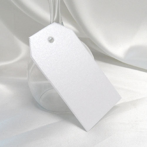 Crystal Gift Tags - White Large 50pcs - Crafty Divas