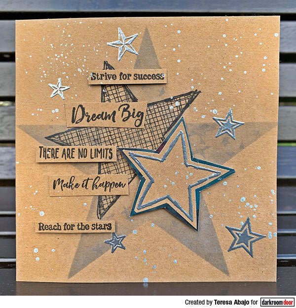 Darkroom Door Medium Stencil - Cascading Stars - Crafty Divas