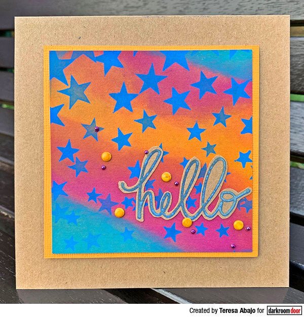 Darkroom Door Medium Stencil - Cascading Stars - Crafty Divas