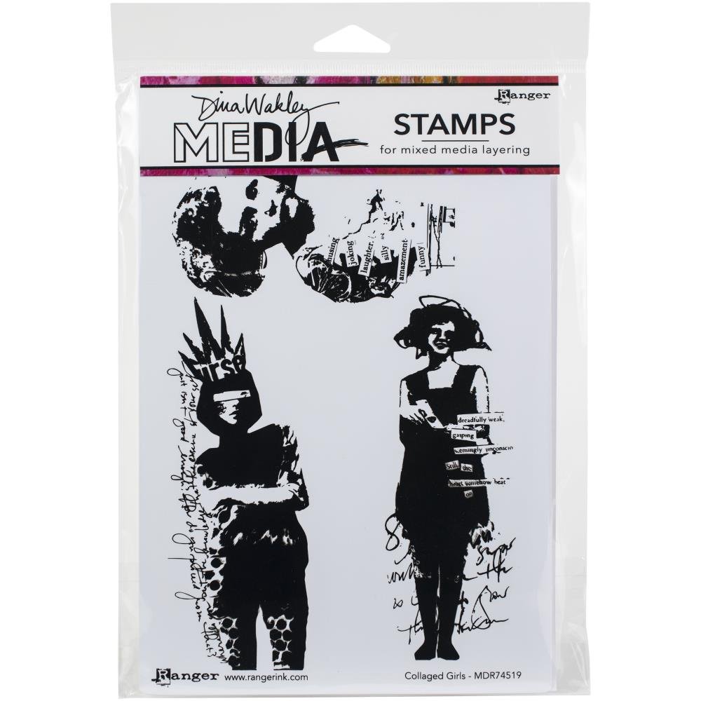 Dina Wakley Media Cling Stamps - Collaged Girls - Crafty Divas