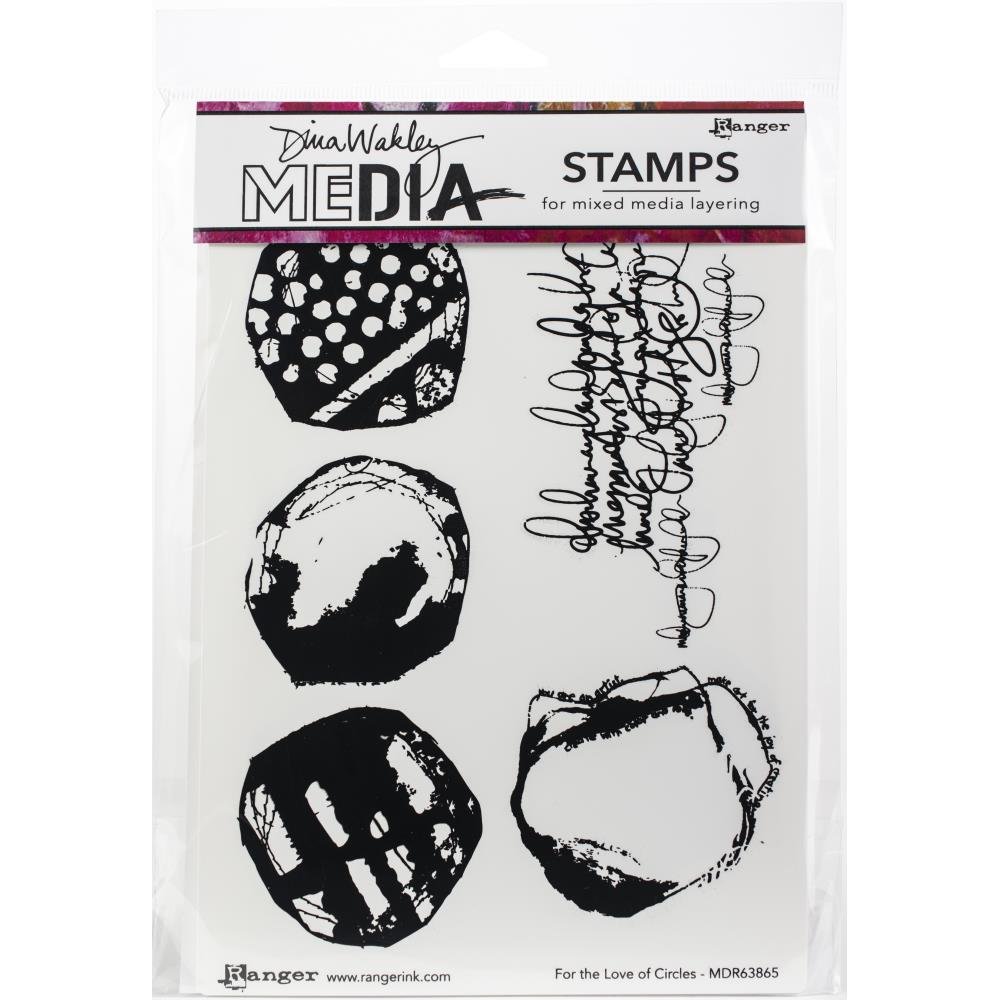 Dina Wakley Media Cling Stamps - For The Love Of Circles - Crafty Divas