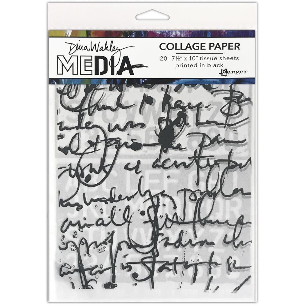 Dina Wakley Media Collage Tissue Paper - Text Collage - Crafty Divas