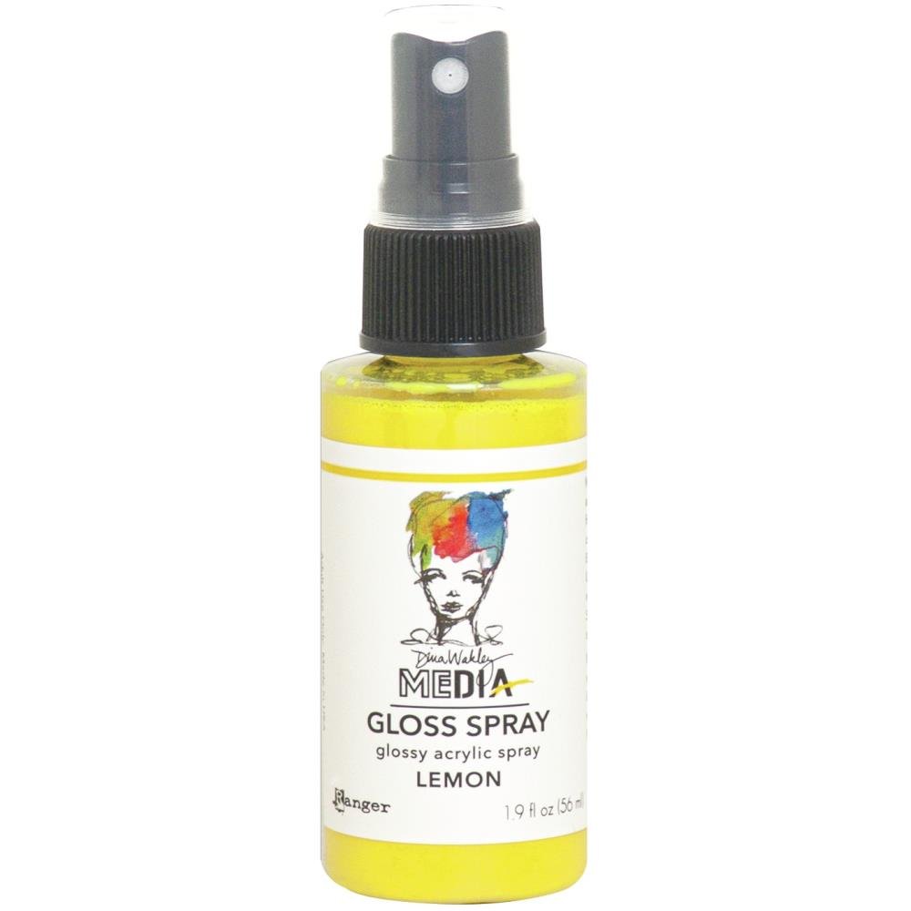 Dina Wakley Media Gloss Sprays - Lemon - Crafty Divas