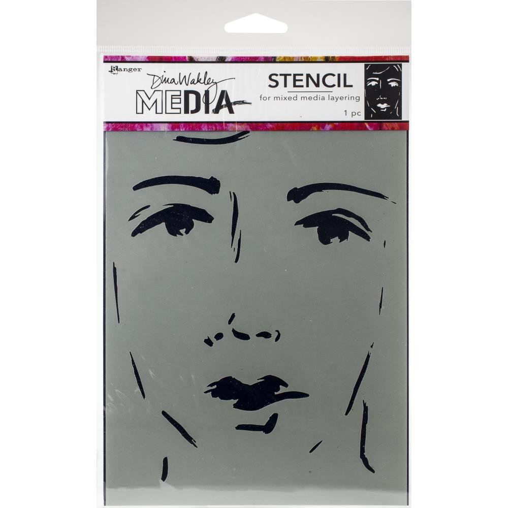Dina Wakley Media Stencils - She Sees - Crafty Divas